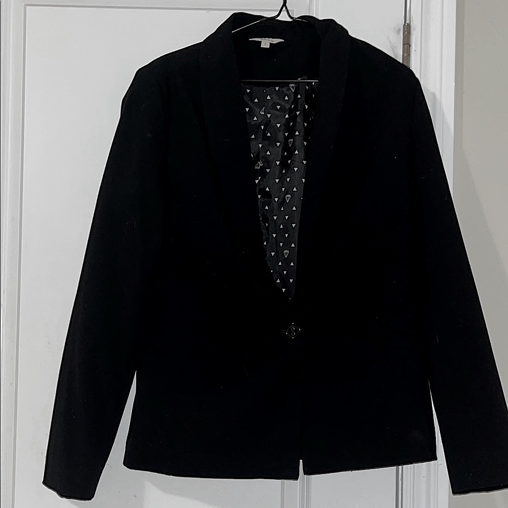 Reitmans Black Blazer with Patterned Lining